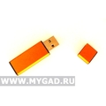 Оранжевая ЮСБ-флешка в металле