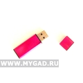ЮСБ-накопитель розовый в металле на 4 Гб