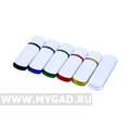 Белая промо-флешка MG17003.4gb с цветными вставками 