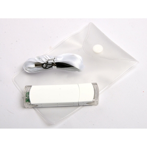 USB флеш-диск на 2 GB, белый, алюминиевый корпус, пластиковые вставки, MG17014.W.2gb с лого