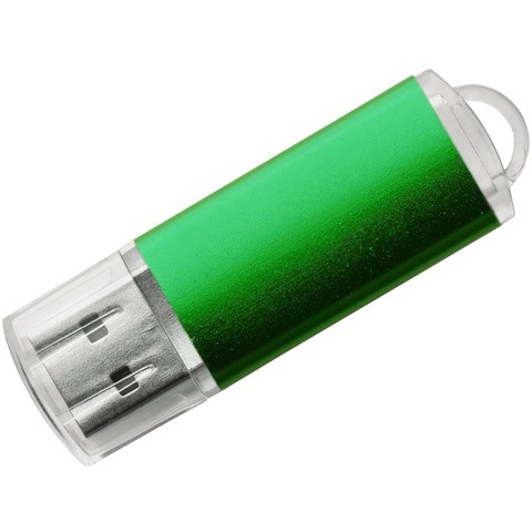 Флешка 32 ГБ зеленая, пластик и металл «ДАНИ»