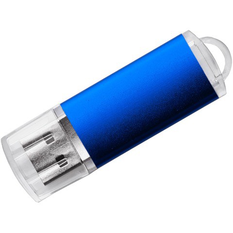Флешка 64 ГБ синяя, пластик и металл «ДАНИ»