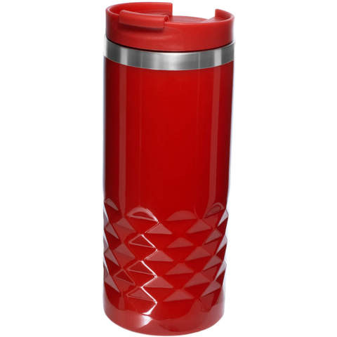 Термокружка 350мл. красная с красной крышкой, металл и пластик «НЕКСТ-КОЛОР»
