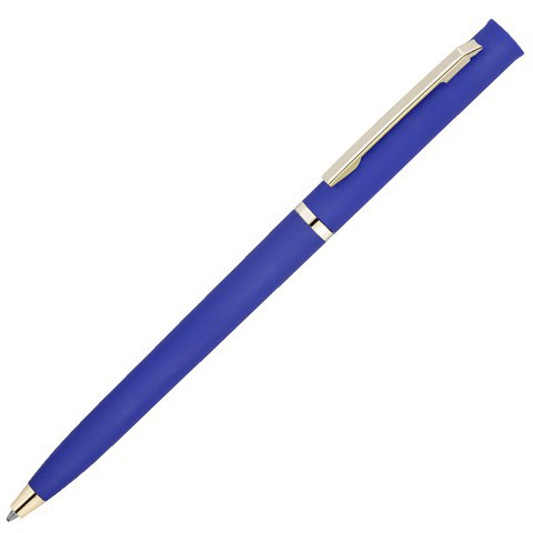 Синяя ручка, пластик «ЕУРОПА-СОФТ-ГОЛД»
