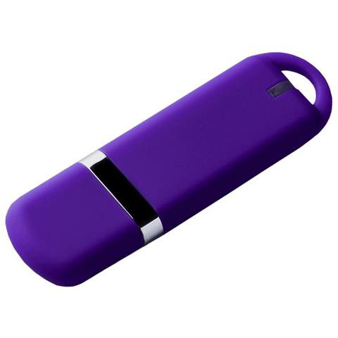 Флешка 16 ГБ фиолетовая purple medium c, пластик и soft-touch «МИРАКС-СОФТ»